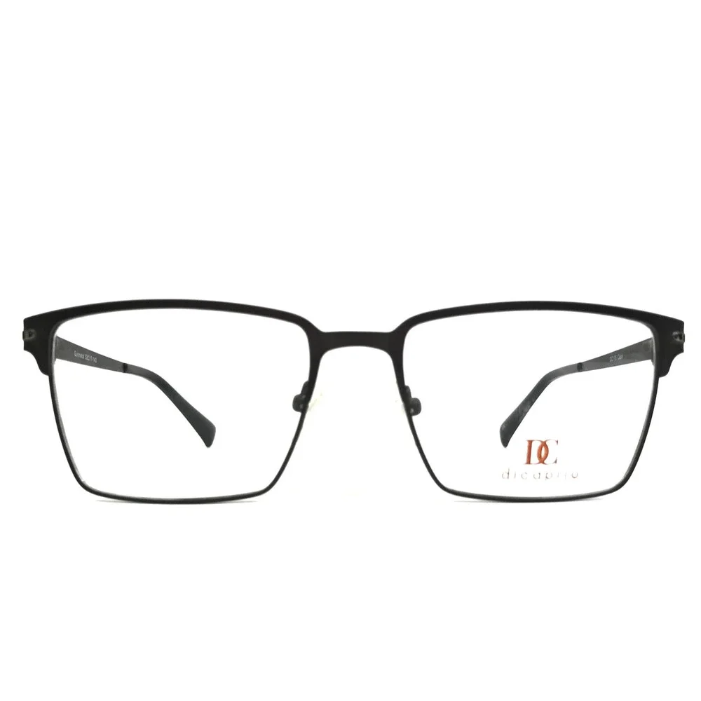 Dicaprio Eyeglasses Frames DC175 Gunmetal Rectangle Full Rim 53-17-140
